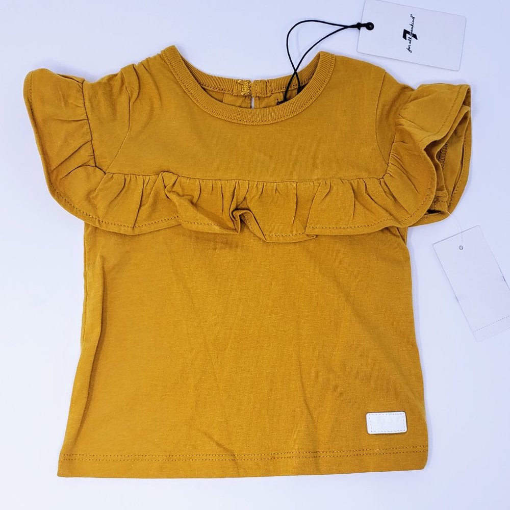 7FAM Outfit Ruffle Top with Denim Jumper - Picture 7 of 12